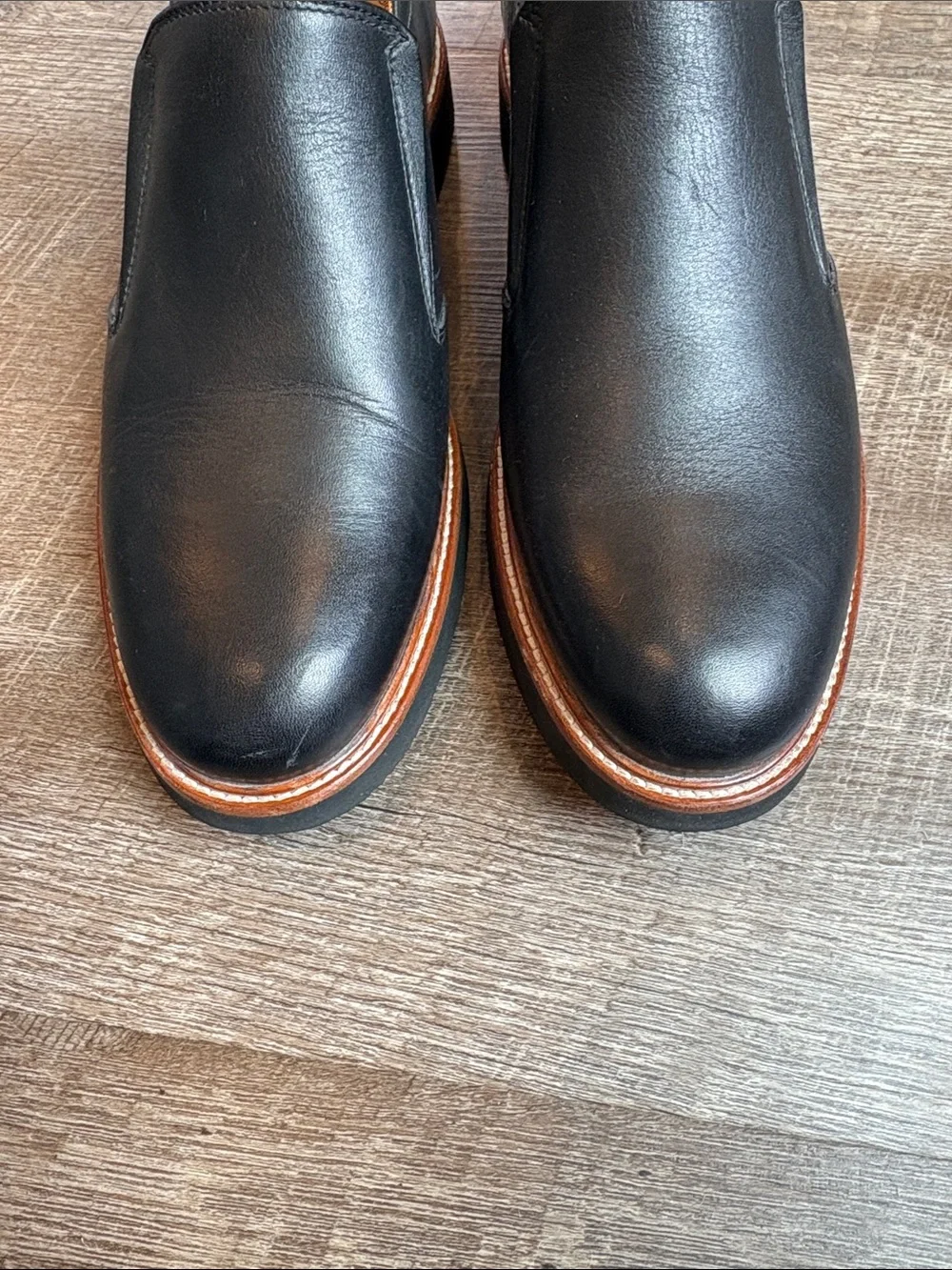 Samuel Hubbard Frequent Traveler Slip-On Leather Shoes Men's 8.5 Black Casual